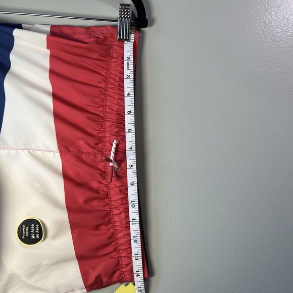 Art Class MidThigh Swim Trunks, Red, White, Blue Color block, Size L 10/12 Husky - Picture 7 of 12